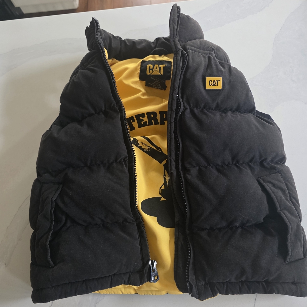 CAT Kids Black Puffer Vest